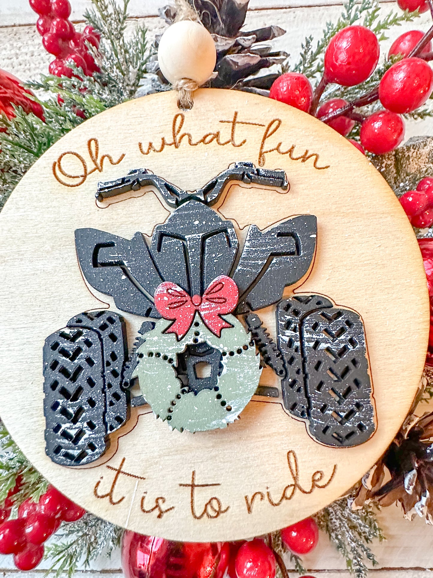 Oh, What Fun It Is to Ride Squad / Four-Wheeler Ornament: