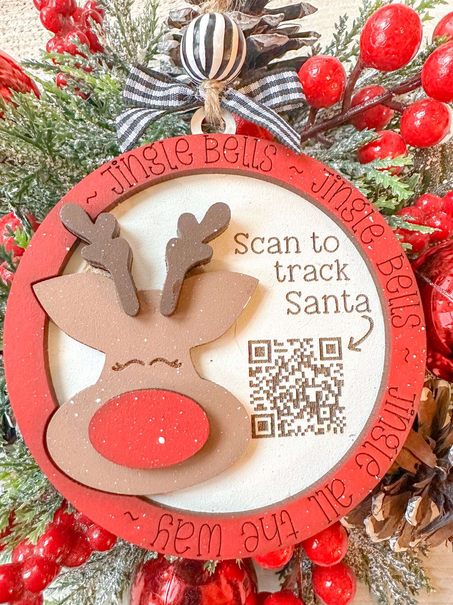Reindeer Scan to Track Santa Ornament