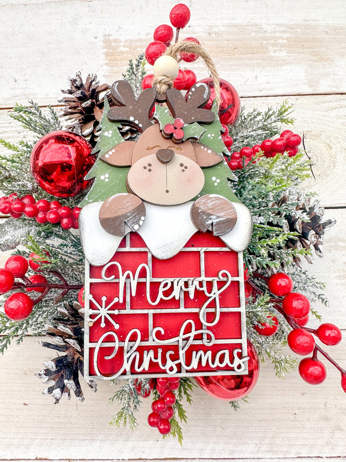 chimney reindeer ornament