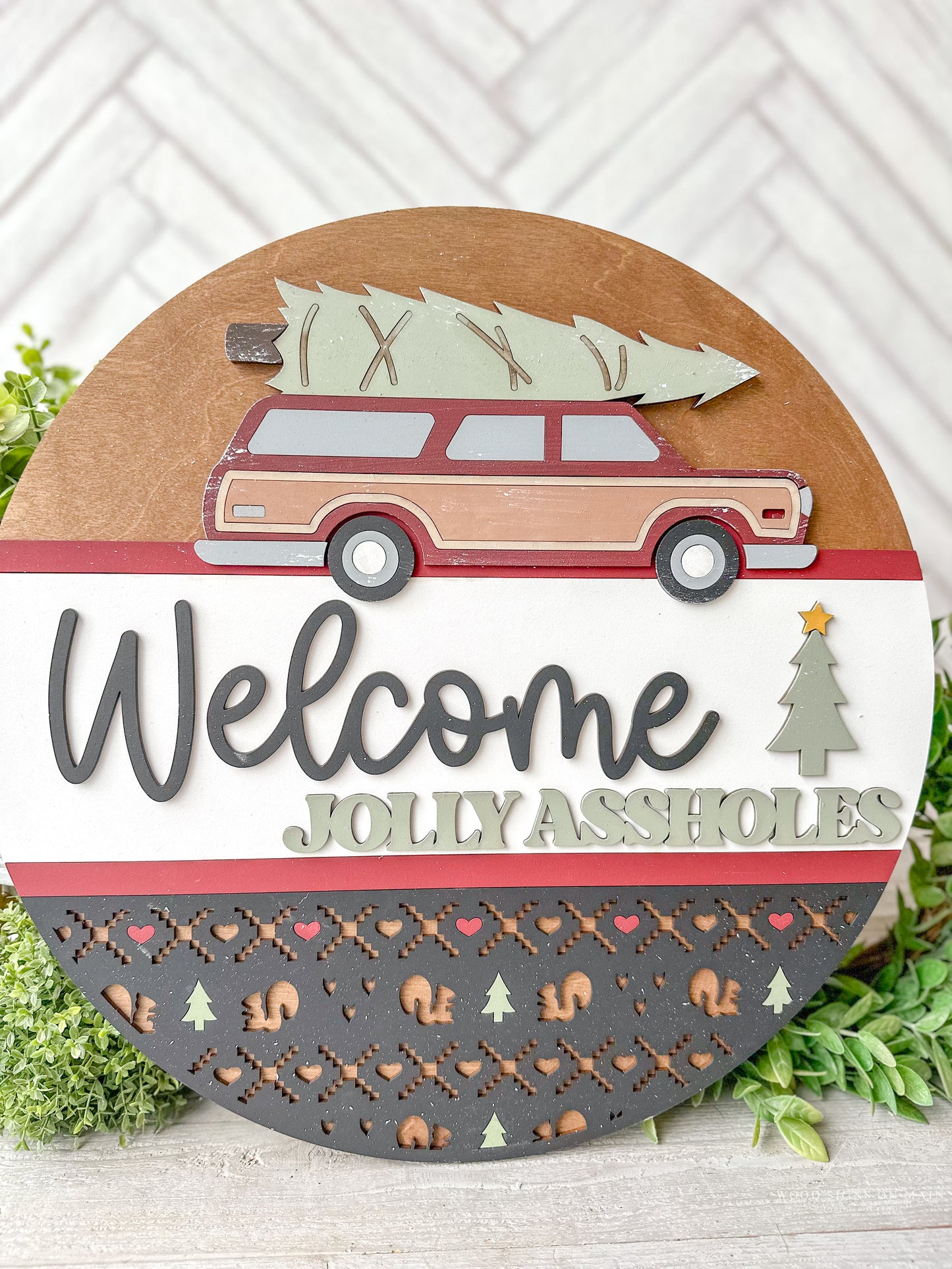 welcome jolly *sshole door round