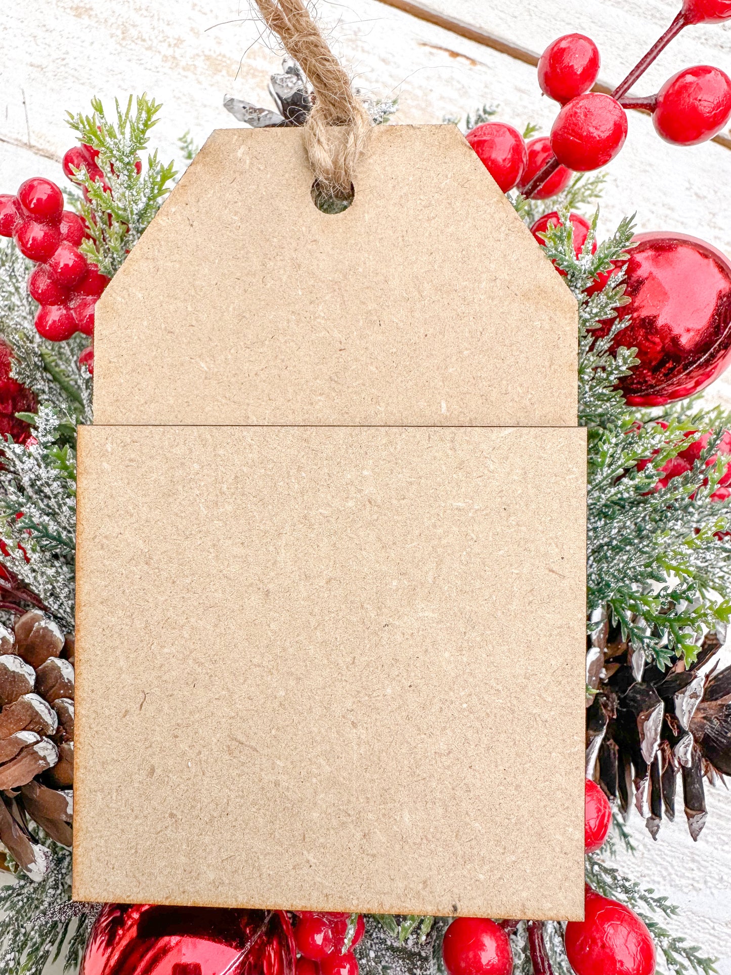 Merry and Bright Gift Card Holder Tag Ornament