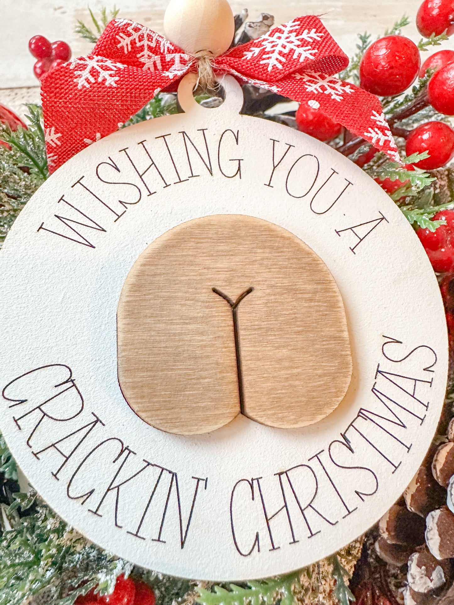 Wishing you a cracking Christmas Funny Christmas Ornament