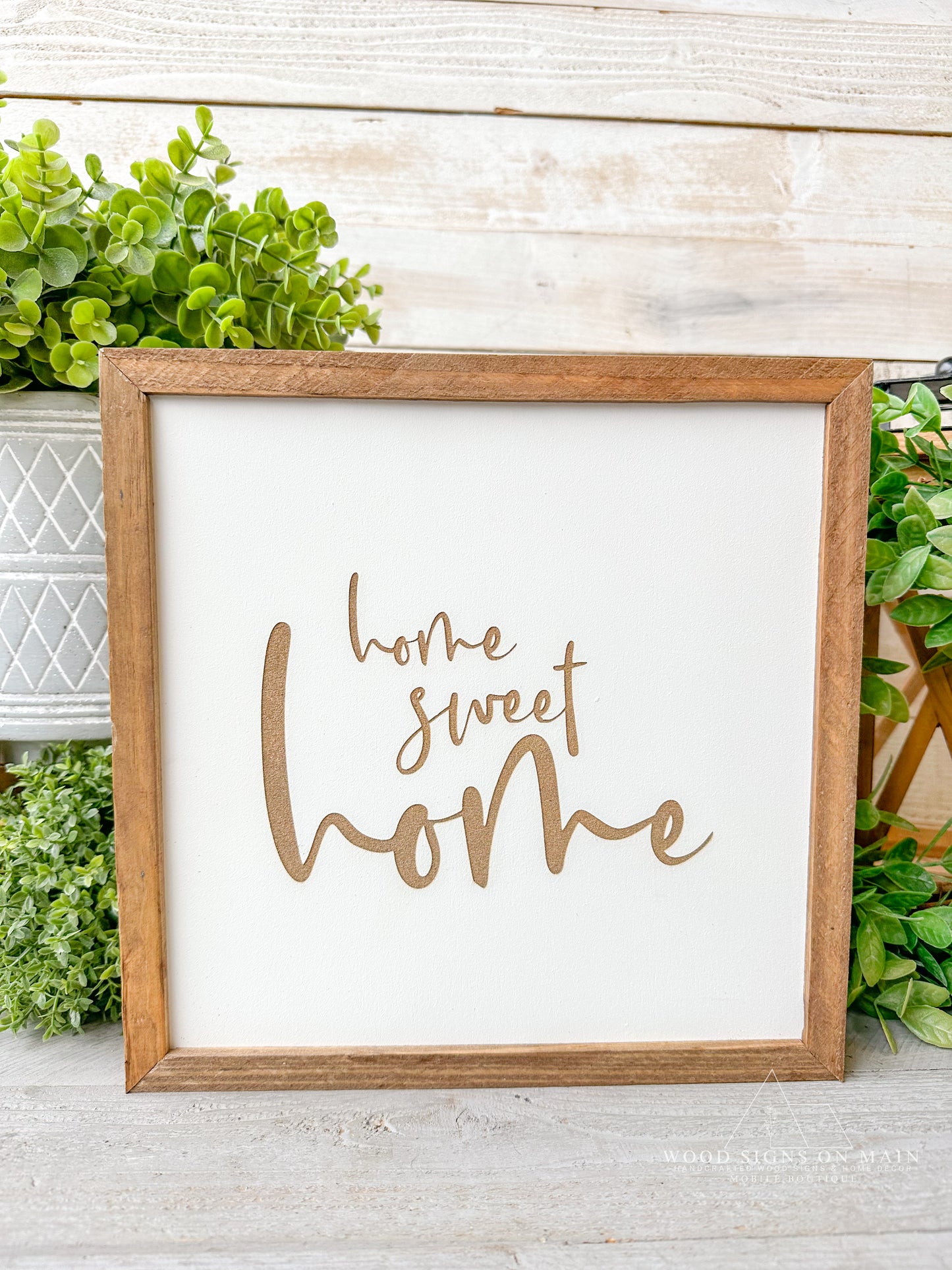 Home sweet home. Laser engraved wood sign