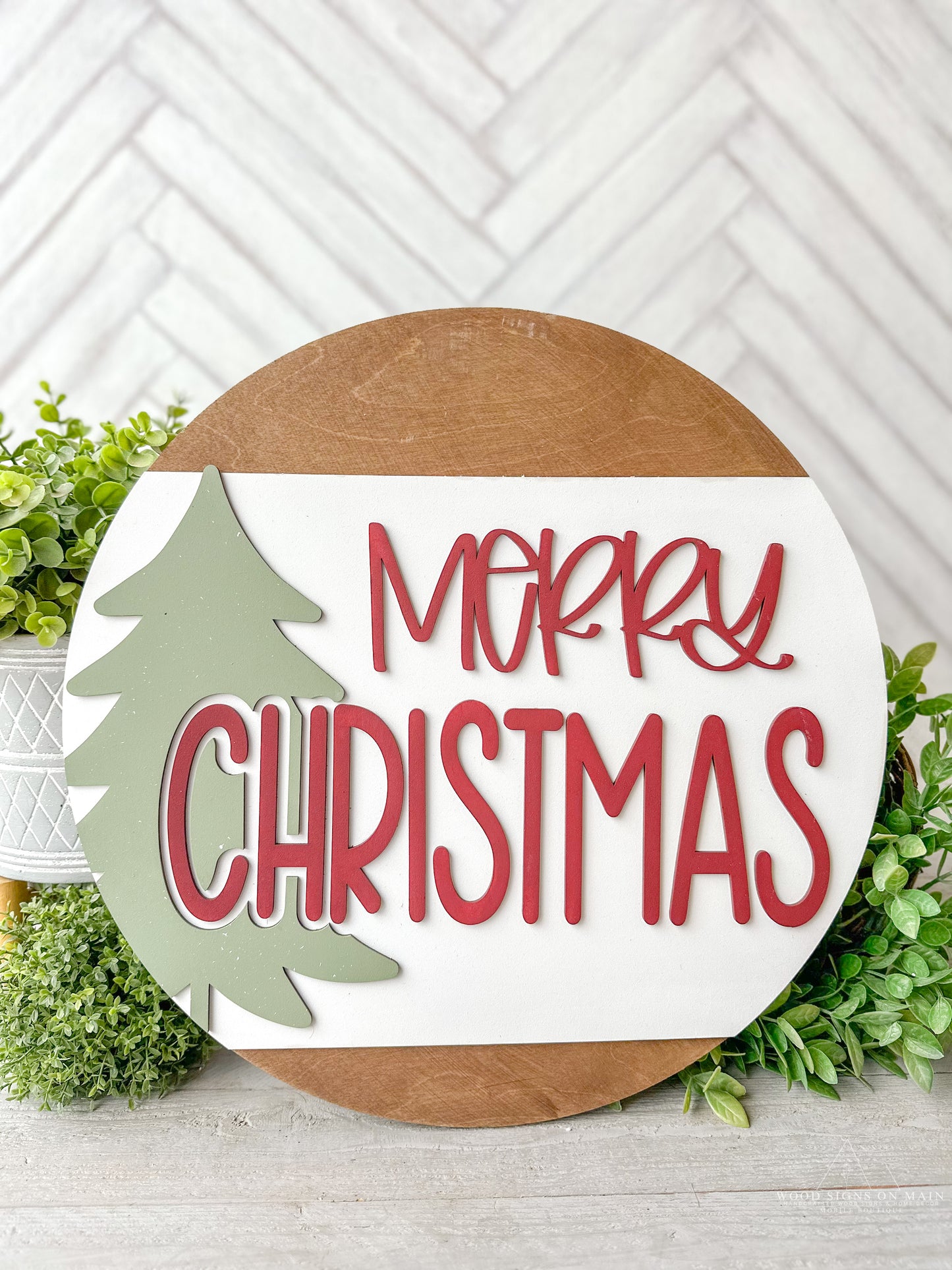 Merry Christmas door round