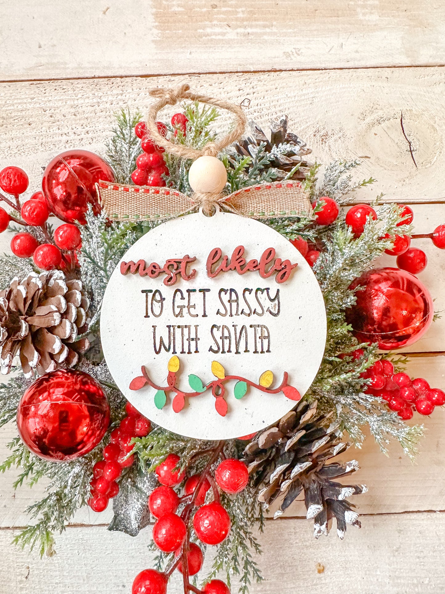 Most likely too funny Christmas ornaments or gift tags