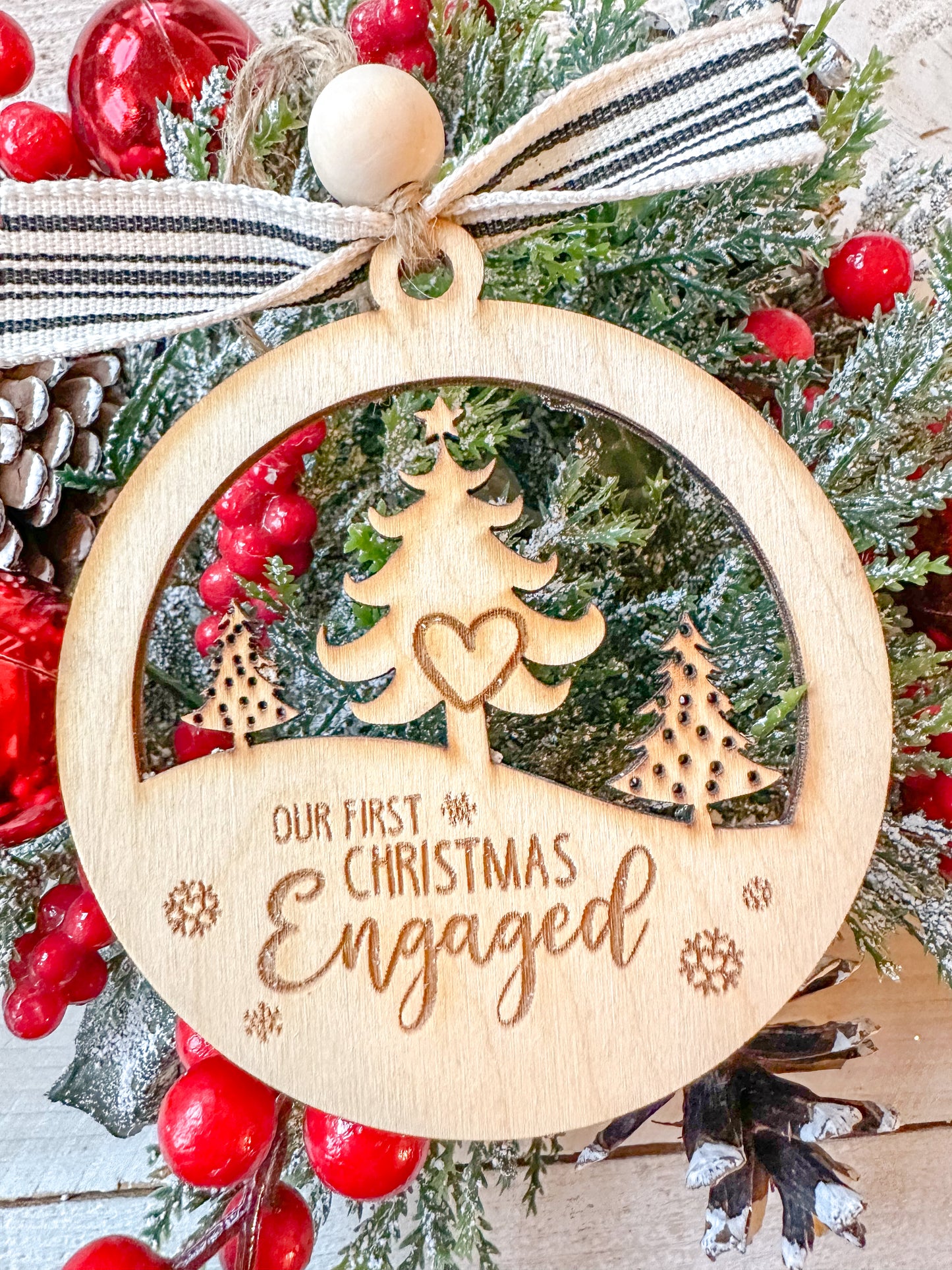 Our First Christmas Engaged Ornament
