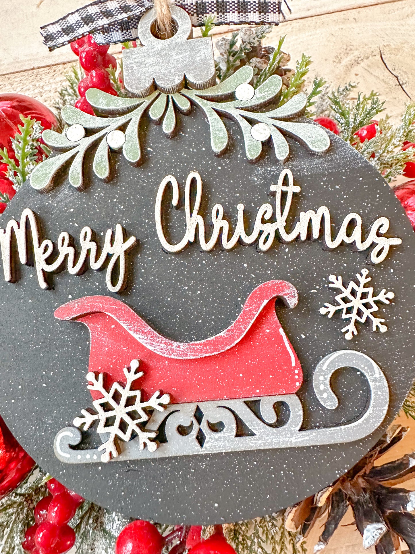 Merry Christmas with sled