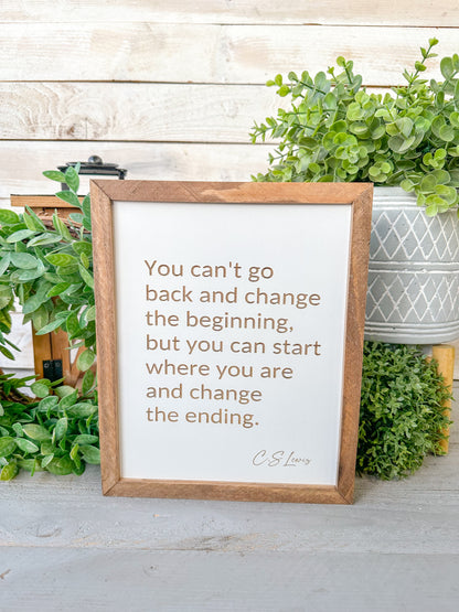 You can’t go back - C.S Lewis