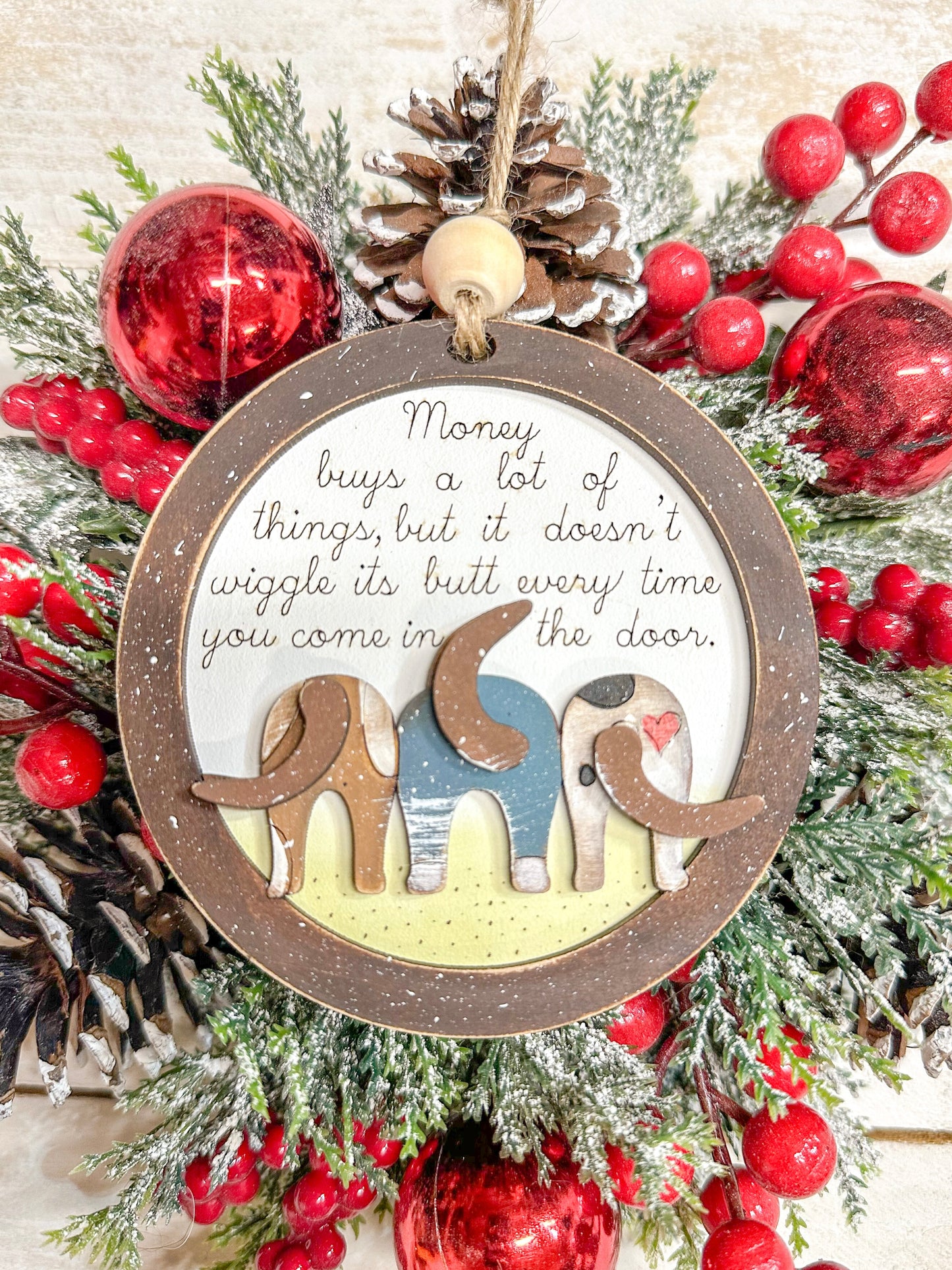 Money buys a lot of things DOG Ornament