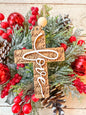 Scripted Cross 3D Word Christmas Ornament