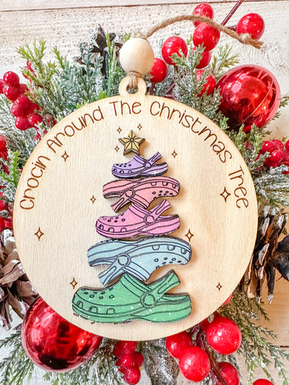 Crockett around the Christmas tree Ornament