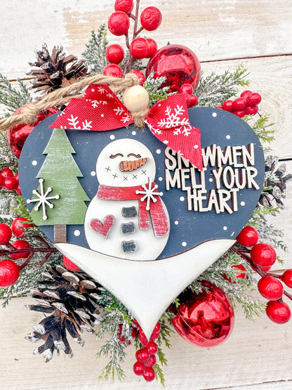 snowmen melt your heart ornament