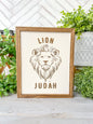 Lion of Judah Laser Engraved Wooden Sign