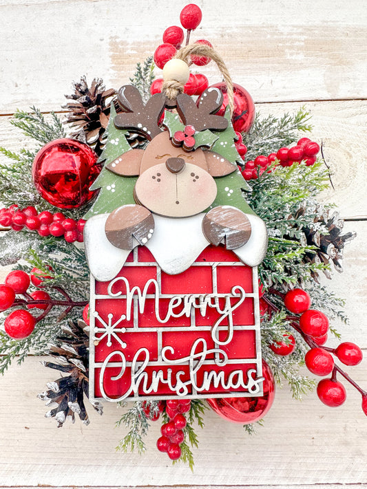 chimney reindeer ornament