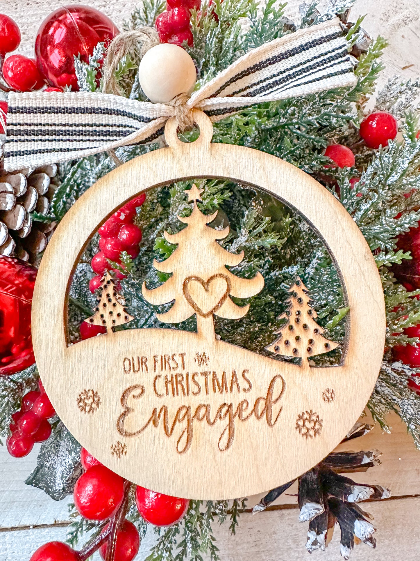 Our First Christmas Engaged Ornament