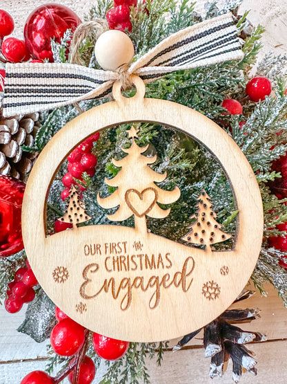 Our First Christmas Engaged Ornament