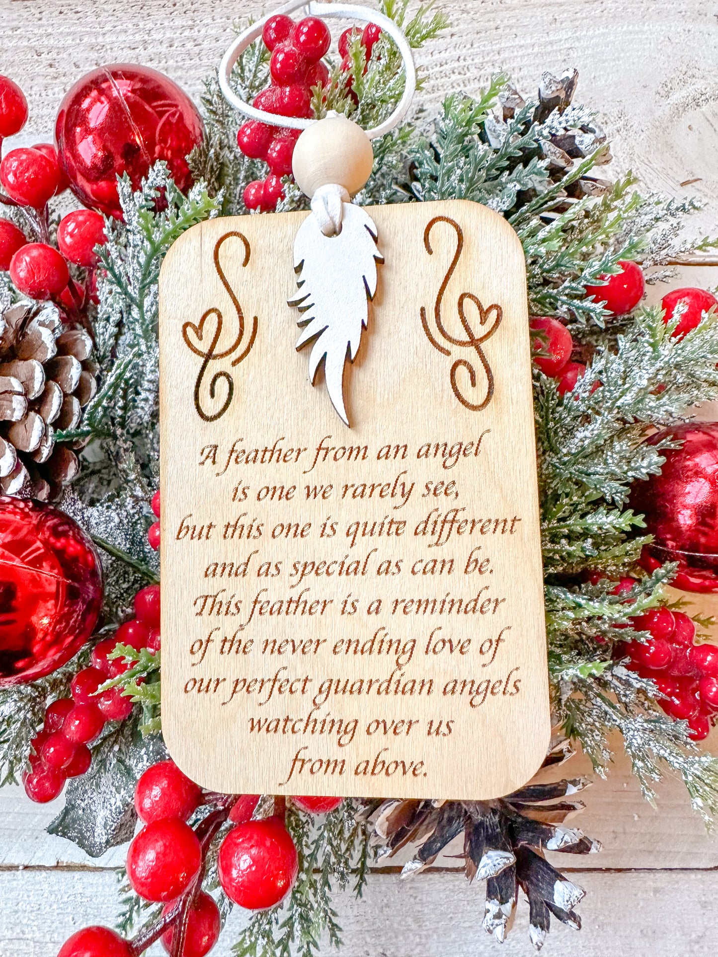 Angel Feather Memorial Ornament