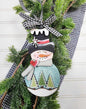 Frost the snowman winter globe Christmas ornament / gift tag