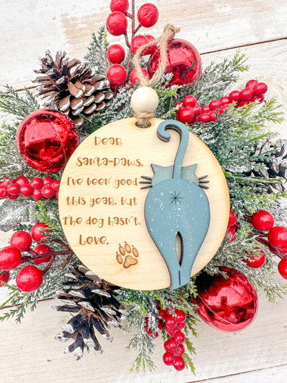 cat  body paw ornament