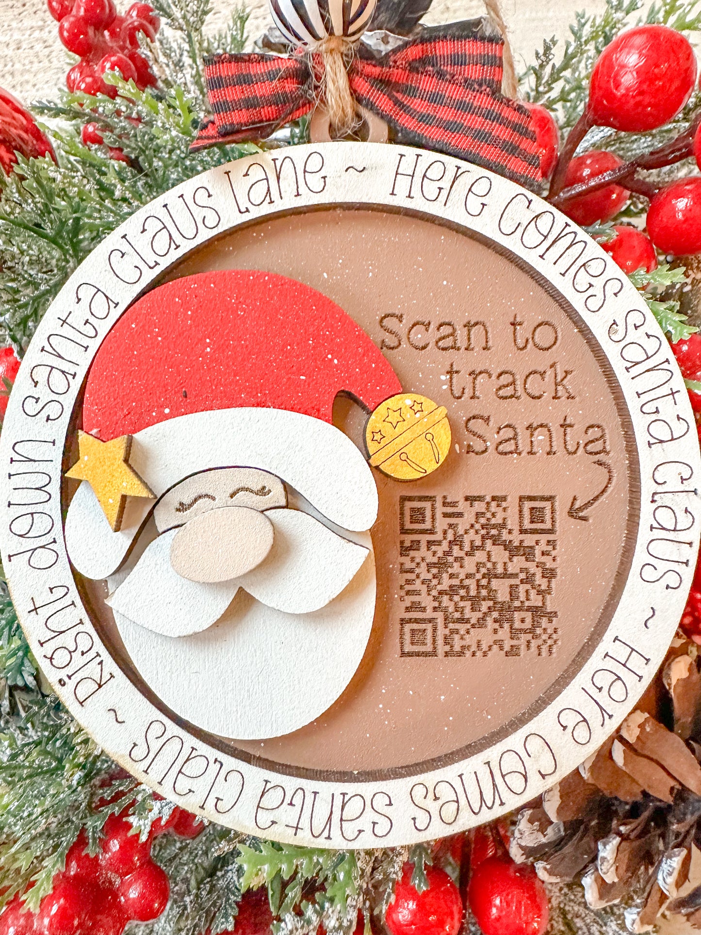 Santa tracker ornament
