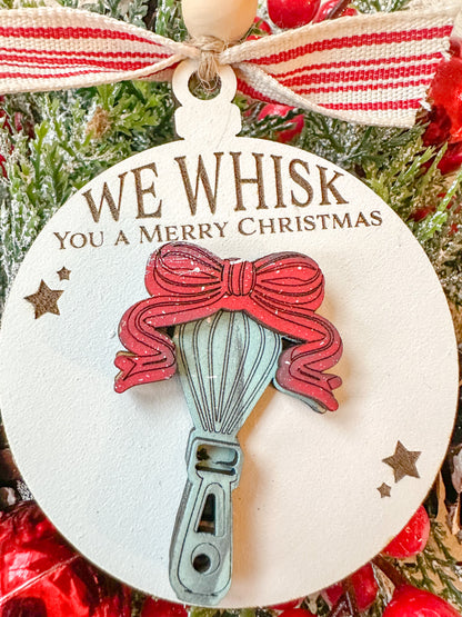 We whisk you a merry Christmas ornament