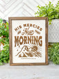 His Mercies Are New Every Morning Laser Engraved Wooden Sign