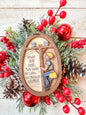Lineman Ornament – "Let There Be Light" Tribute Gift, Handcrafted 5x3 Inch Wooden Keepsake