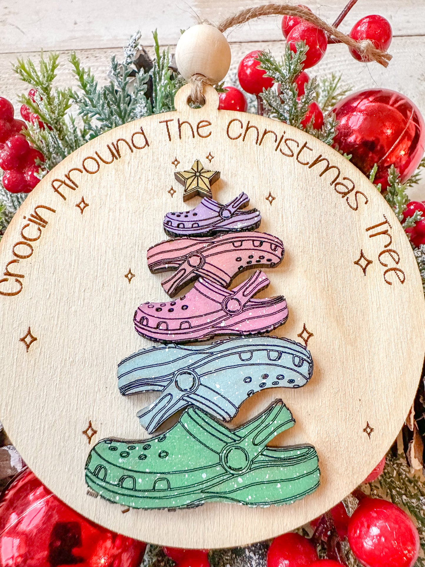 Crockett around the Christmas tree Ornament