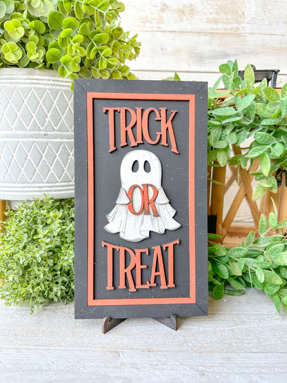 Trick or Treat Laser Cut Decor W/ Easel