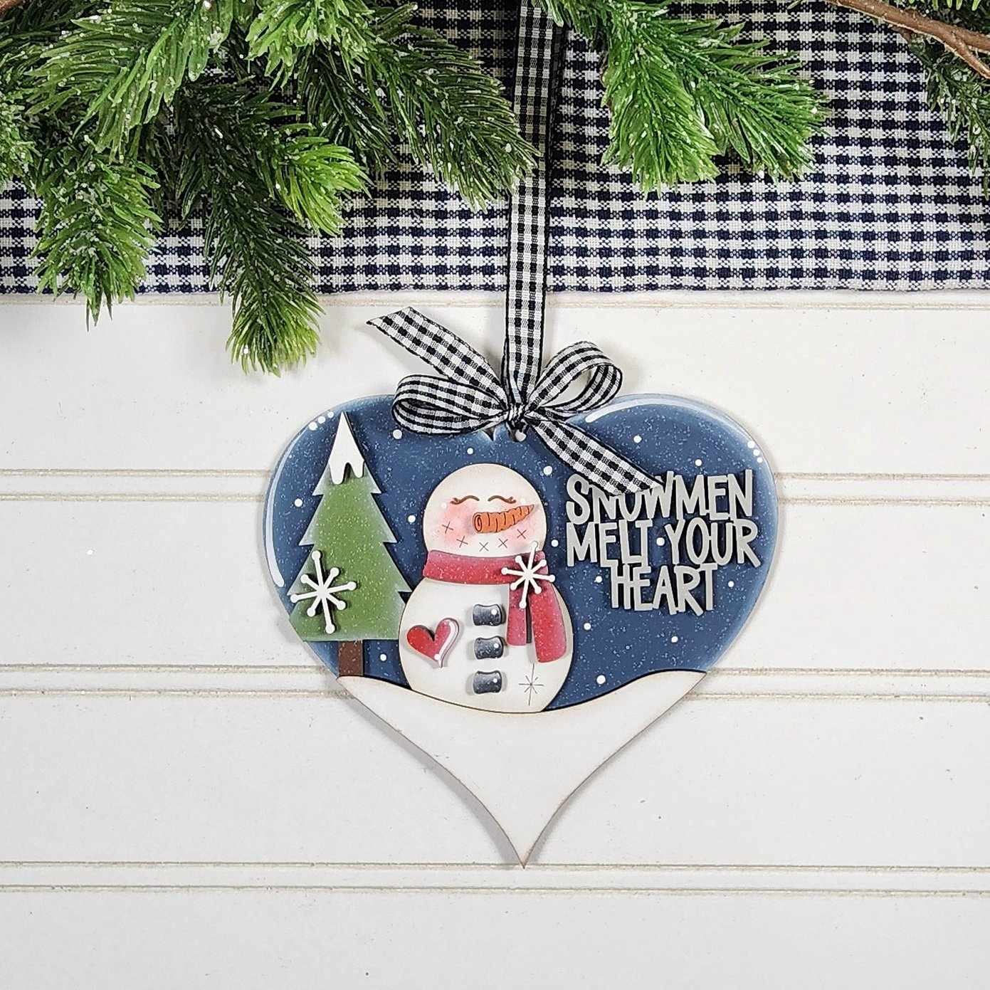 Snowmen Melt Your Heart Christmas Ornament