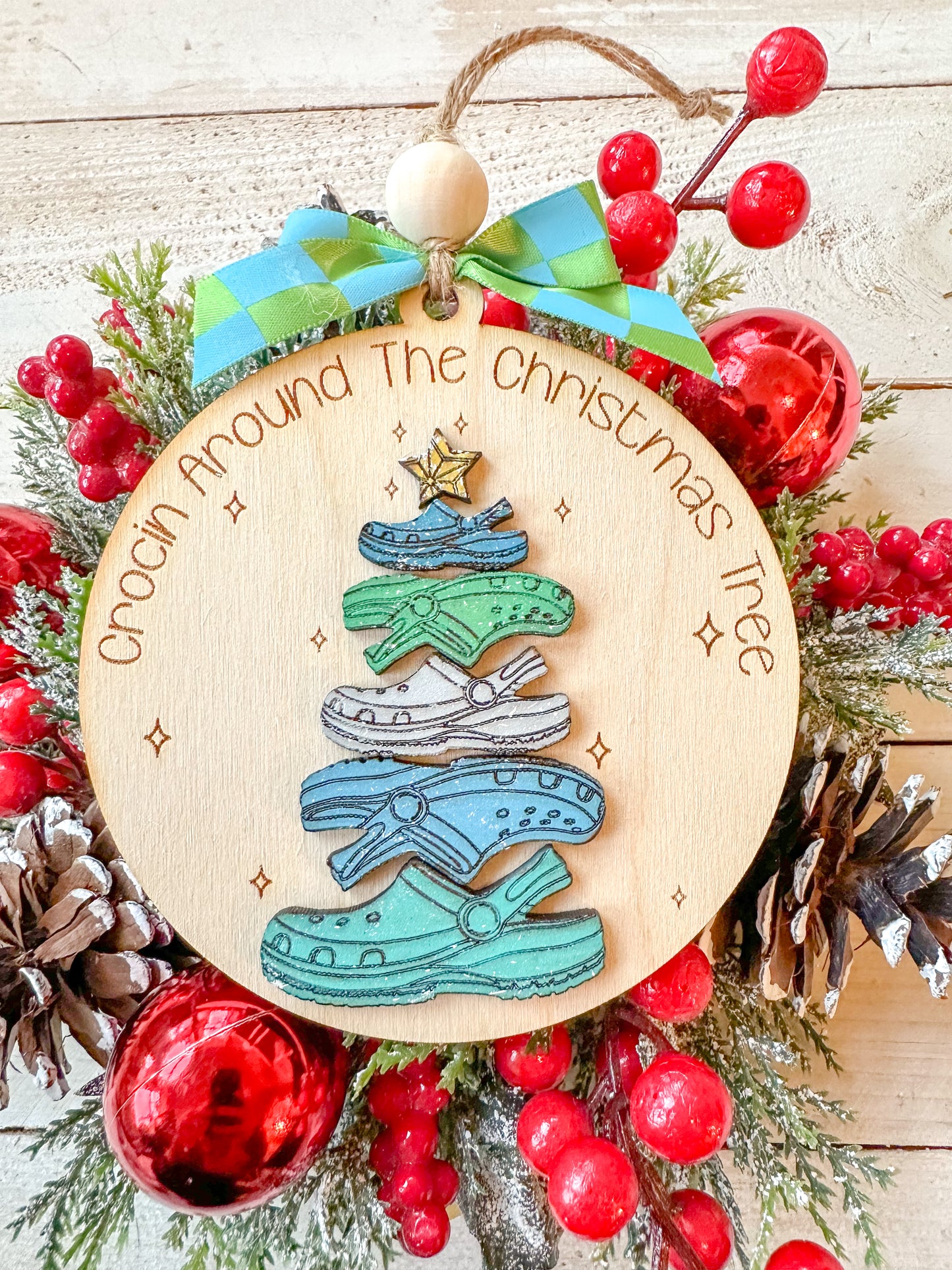 Crockett around the Christmas tree Ornament