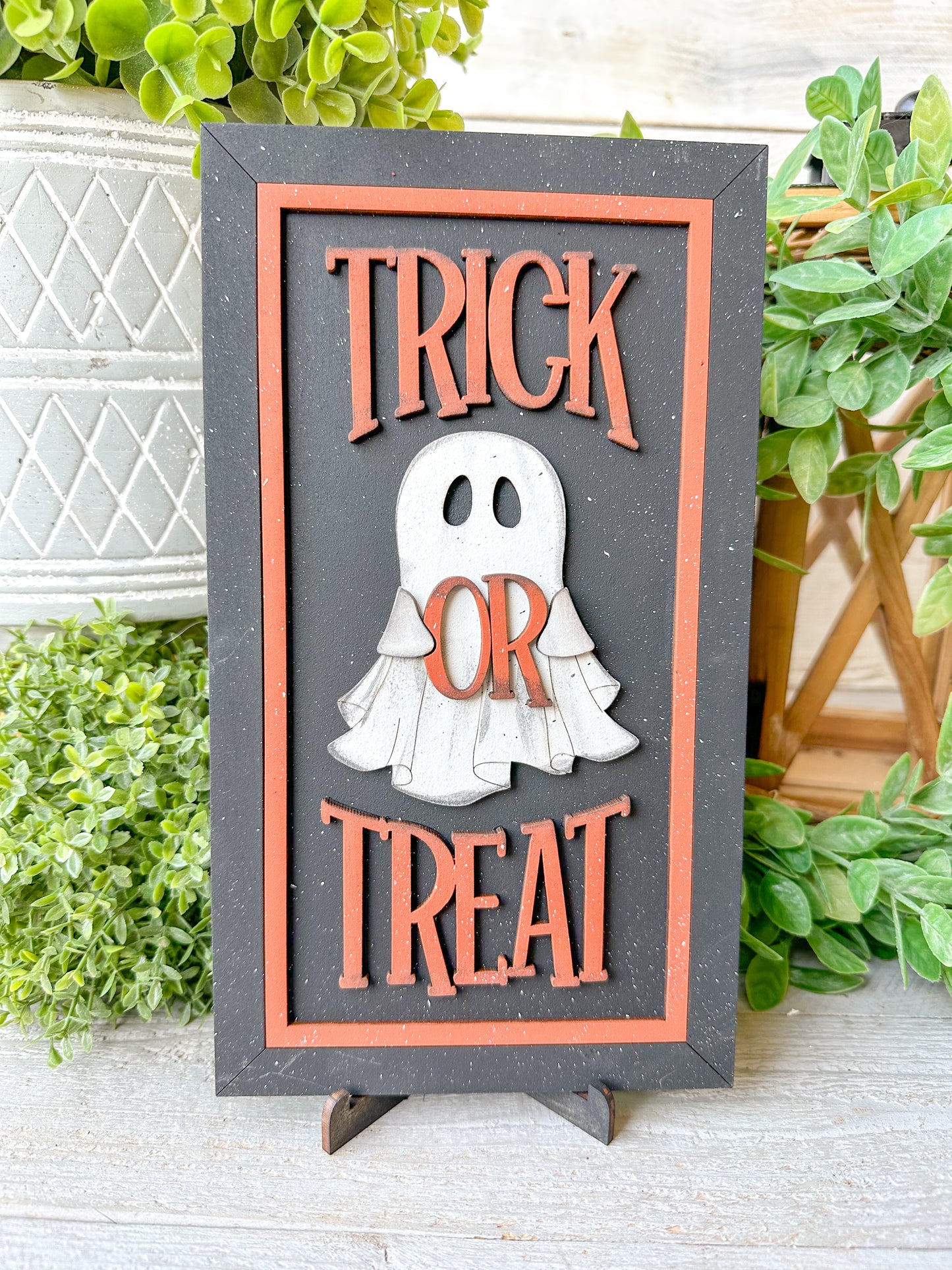 Trick or Treat Laser Cut Decor W/ Easel