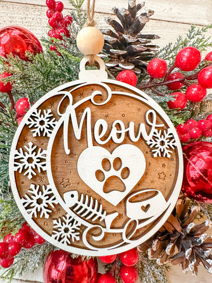 Meow Cat Ornament