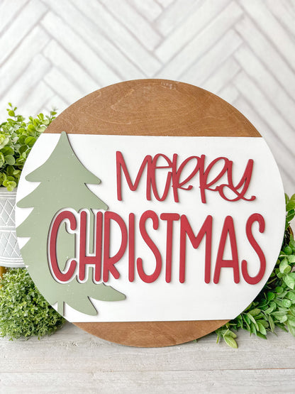 Merry Christmas door round