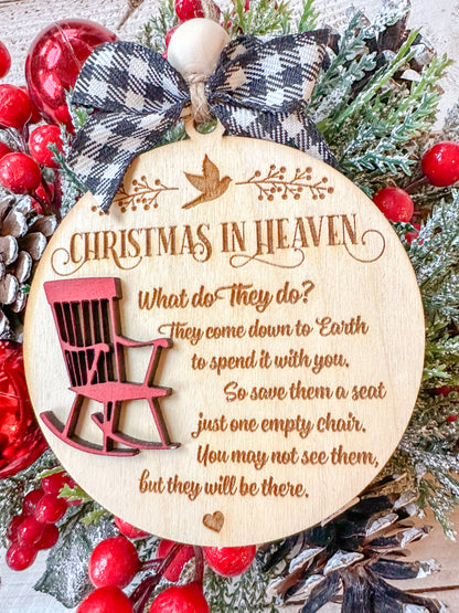 Christmas in Heaven Memorial Ornament