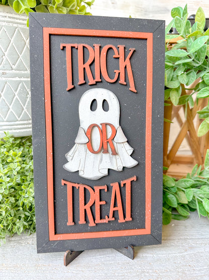 Trick or Treat Laser Cut Decor W/ Easel
