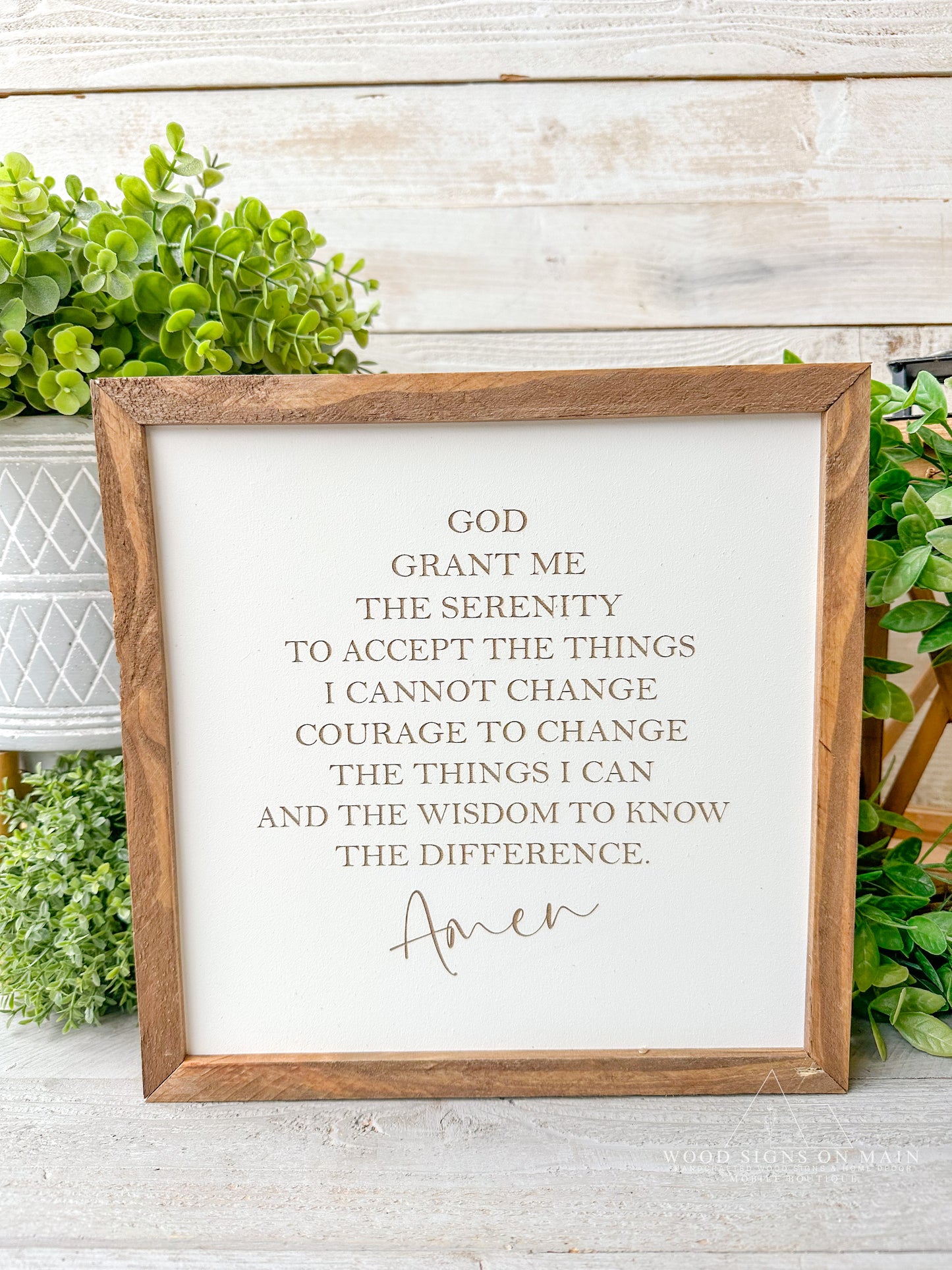 God grant me serinity prayer. Laser engraved wood sign