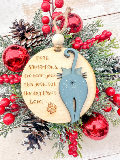 cat  body paw ornament