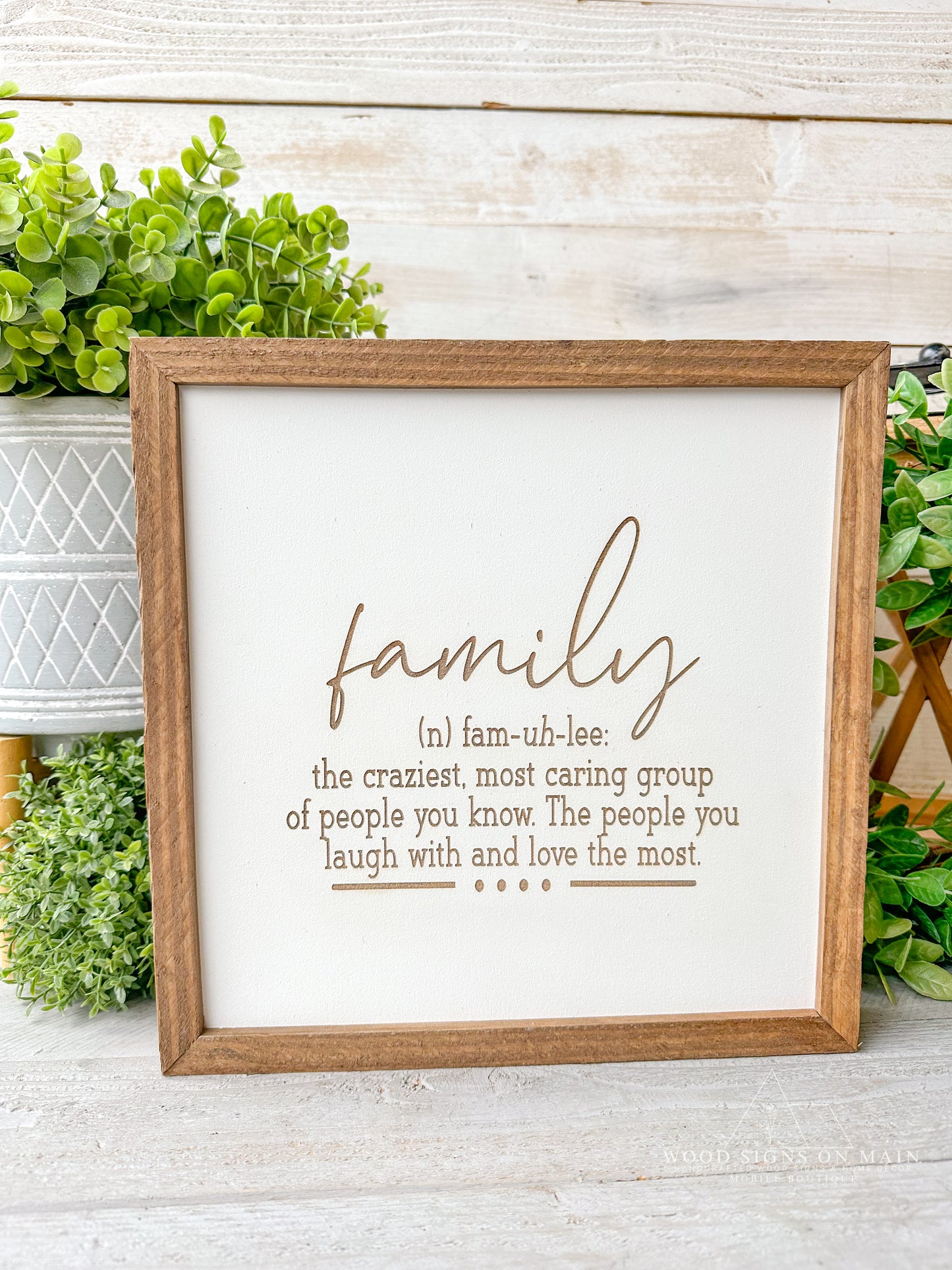 Family the craziest group of people....  laser engraved wood sign