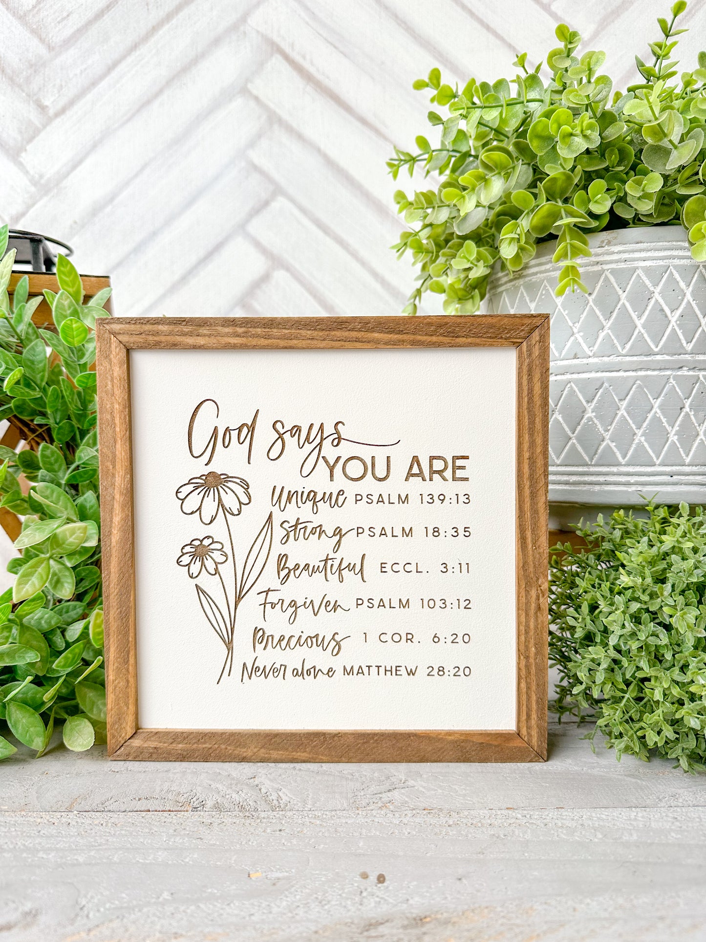 God Says You Are Inspirational Scripture Sign