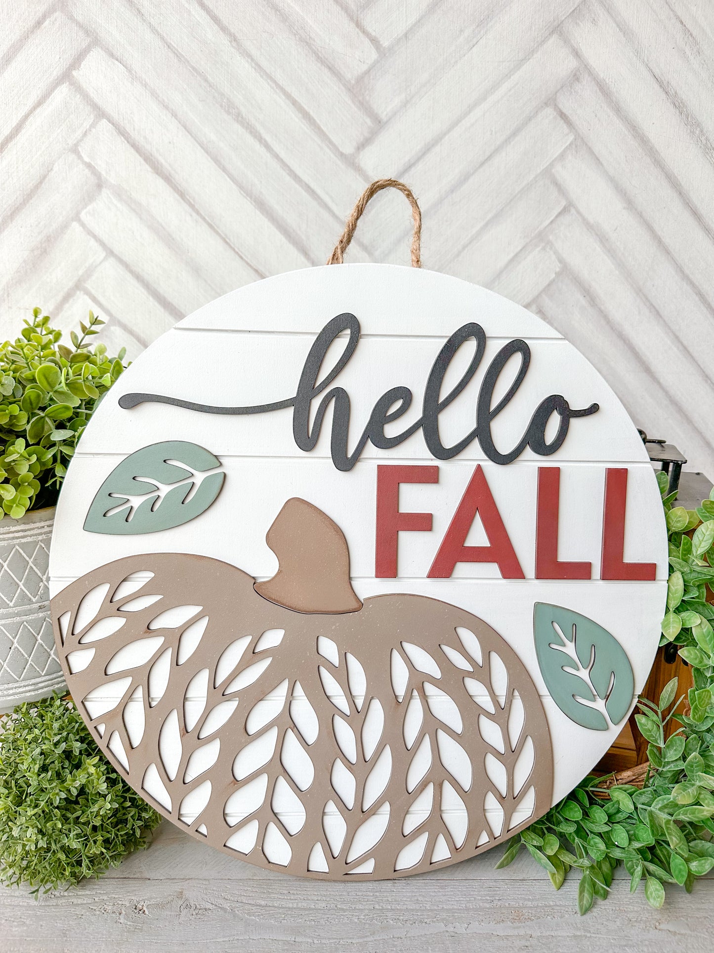 Hello Fall Porch Door Hanger