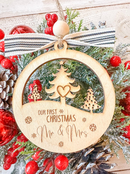 Our first Christmas as Mr. & Mrs. Christmas ornament