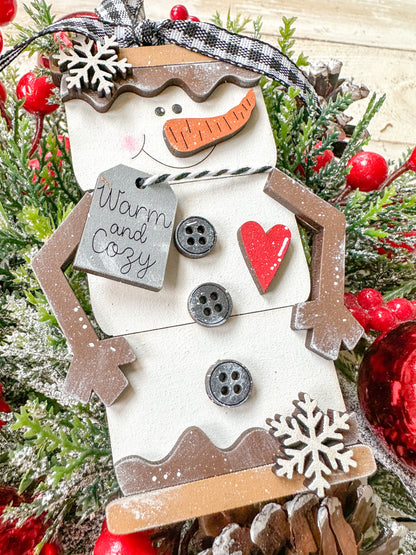 S’more snowman Christmas ornament