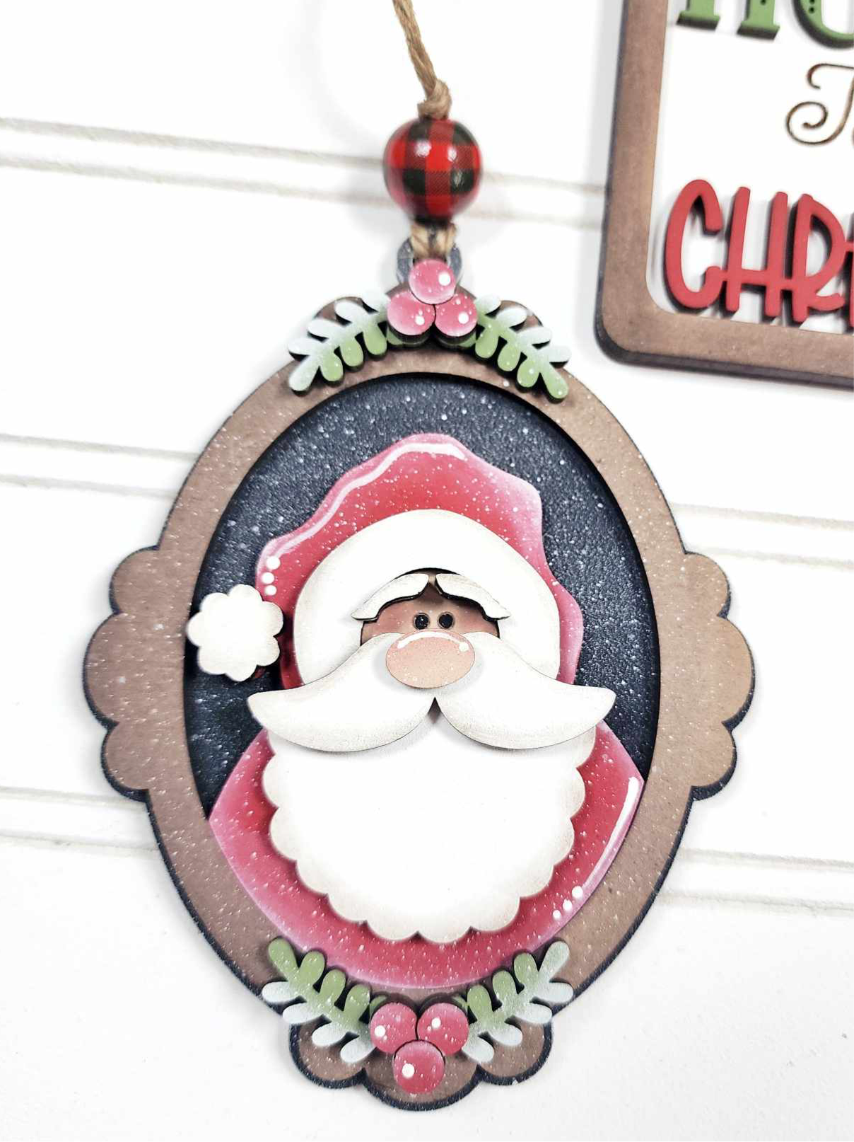 Vintage Santa Portrait Christmas Ornament