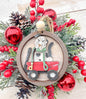 dog in wagon ornament