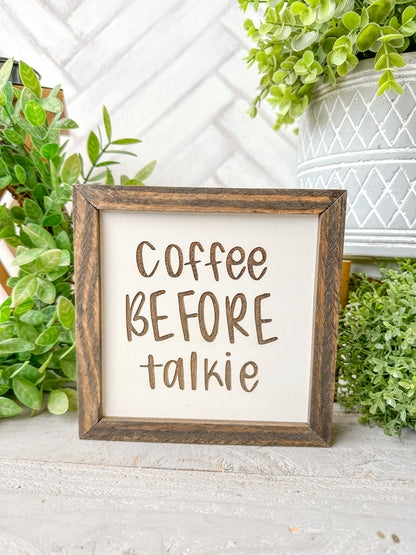 Coffee before talkie