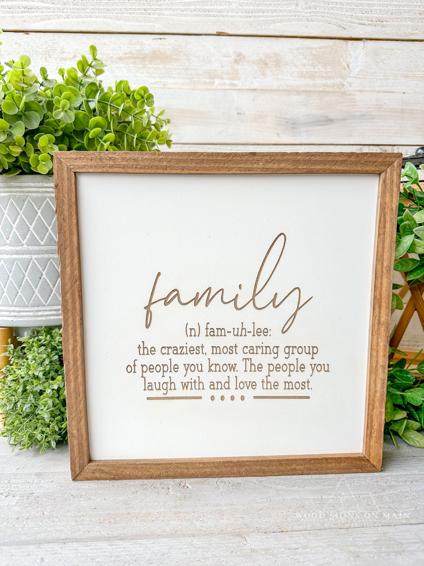 Family the craziest group of people....  laser engraved wood sign