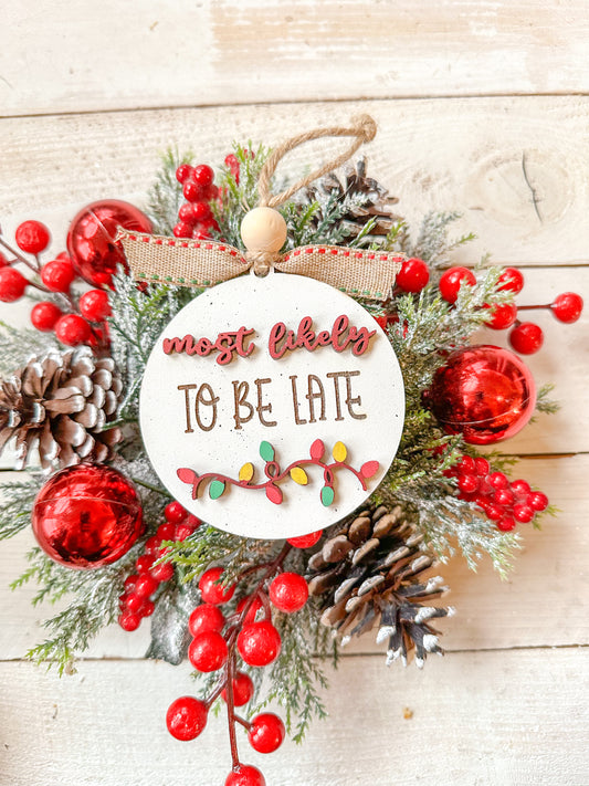 Most likely too funny Christmas ornaments or gift tags