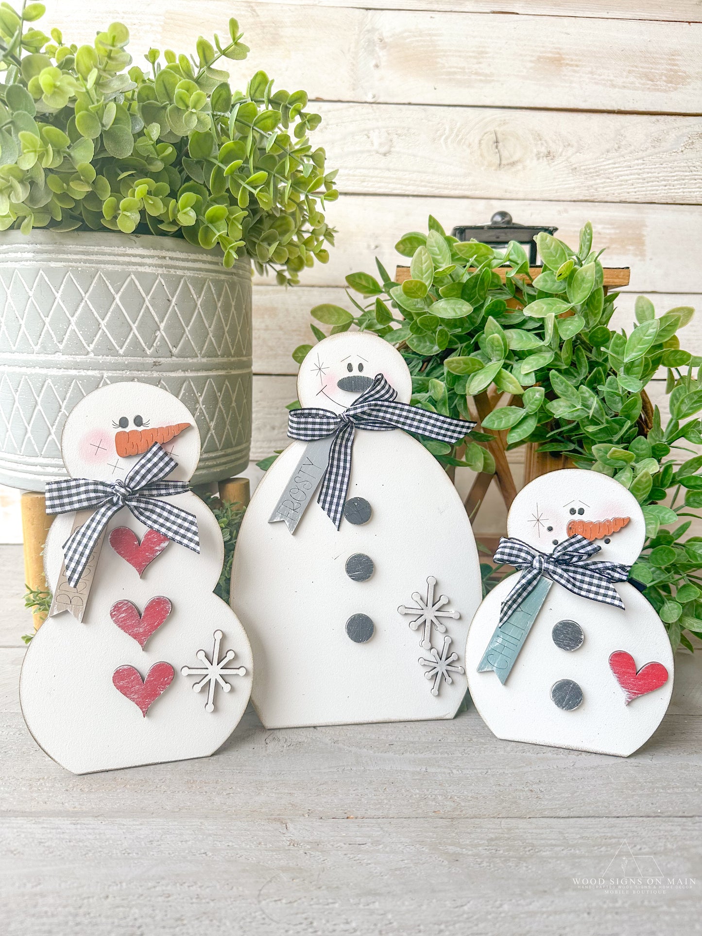 3 piece snowman set