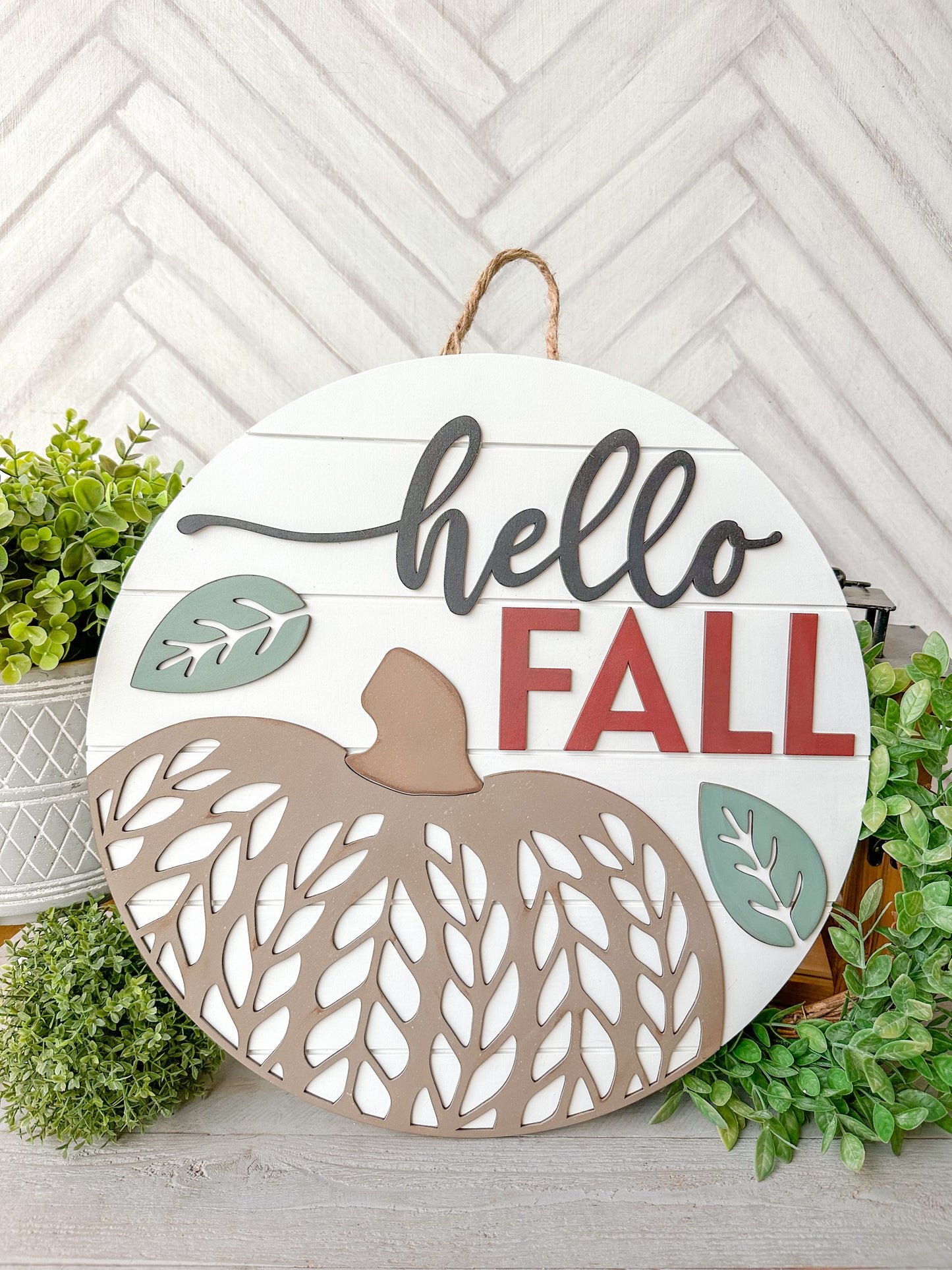 Hello Fall Porch Door Hanger